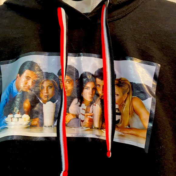F.R.I.E.N.D.S. Cropped Hooded Sweatshirt M (Friends) - Picture 3 of 8